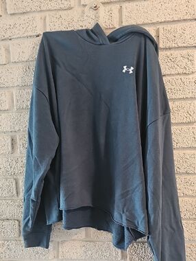 Under Armour Men's Dark Navy Crewneck Hoodie with Logo